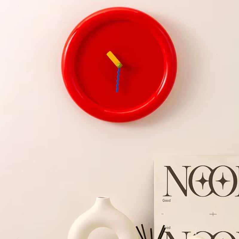 Horloge Murale Design Colorée Minimaliste