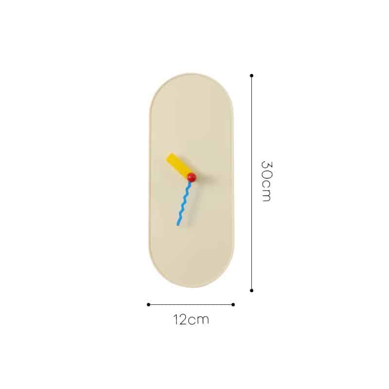Horloge Murale Design Moderne Ovale Minimaliste