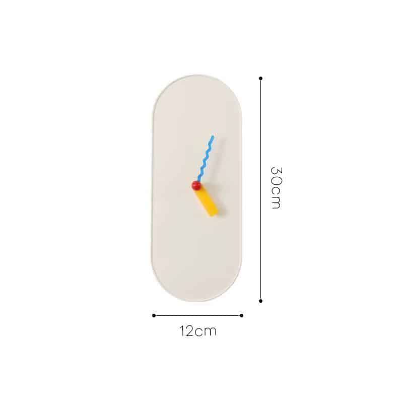 Horloge Murale Design Moderne Ovale Minimaliste