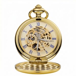Montre à Gousset Homme de Style Vintage en Acier Inoxydable 1