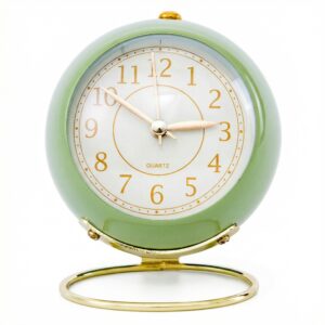 Horloge Réveil Vintage en Métal et Verre 1