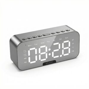 Horloge Réveil Numérique avec Haut Parleur Bluetooth 1