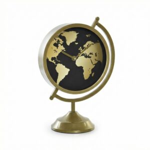 Horloge de table style globe du monde 1