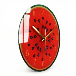 Grande horloge en verre fruits Pastèque 1