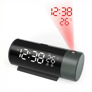 Horloge Projection Murale Style Réveil à LED 1