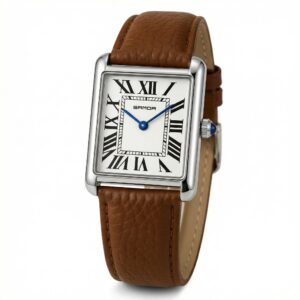 Montre Femme Rectangulaire à Quartz Marron - Simplicité et Élégance 1