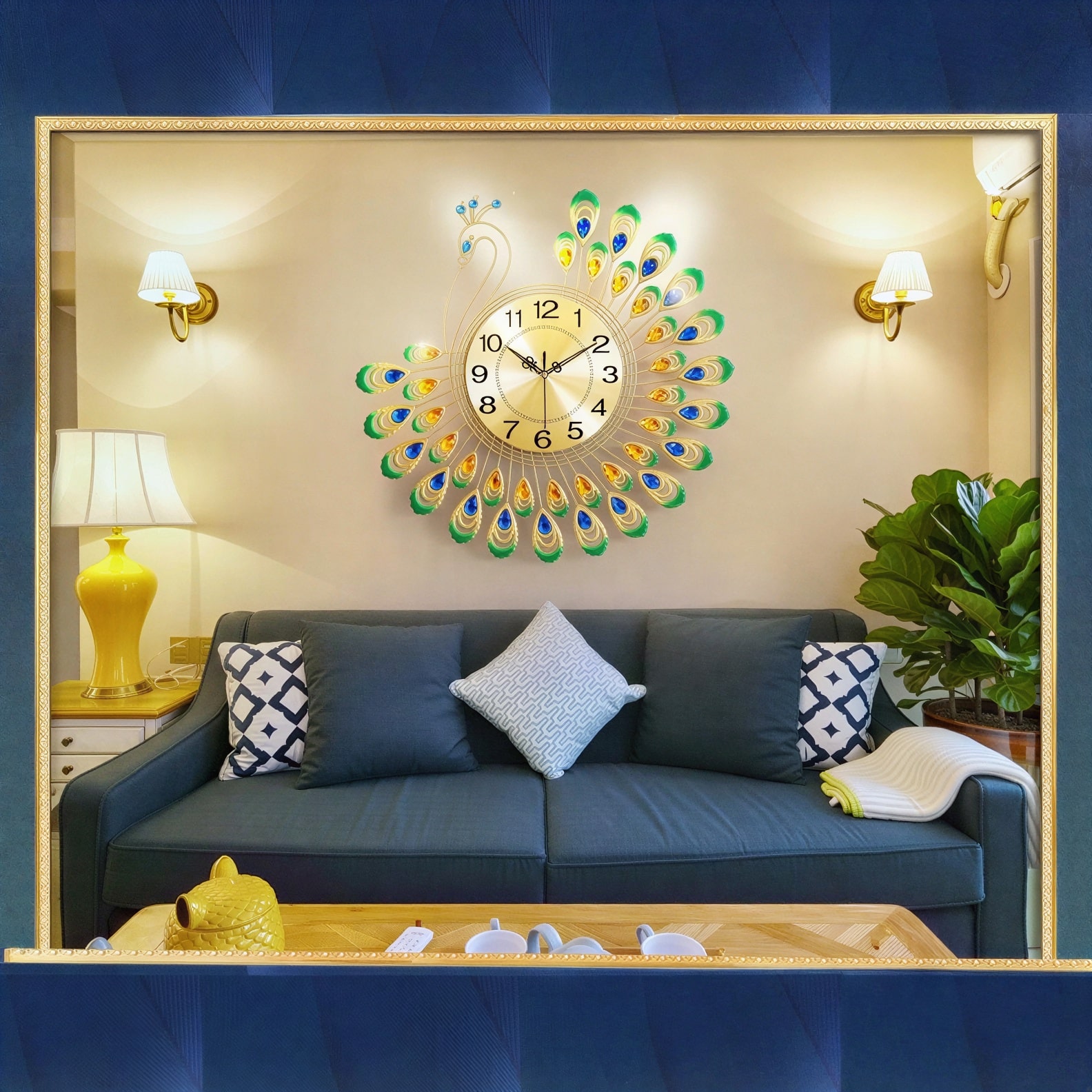 Horloge murale design moderne créative pour salon et chambre à coucher 10