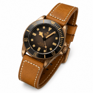 Montre Automatique Homme avec Bracelet en Cuir et Étanche
