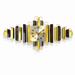 Horloge Géante Murale Moderne Et Luxueuse Dorée Et Noire