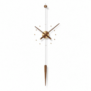 Grande Horloge Murale Dorée Et Bois Tout En Transparence