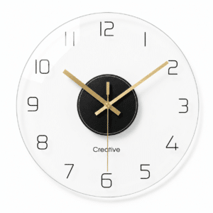 Horloge murale design, en verre et silencieuse