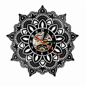 Horloge murale mandala vinyle
