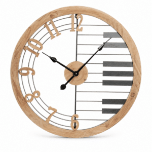Horloge à engrenages en bois et métal
