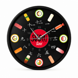 Horloge murale design sushi