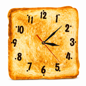 Horloge toast grillé