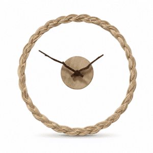 Horloge murale en rotin style nature