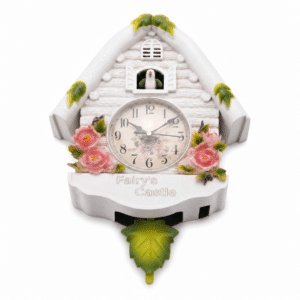 Horloge murale à coucou avec un rosier