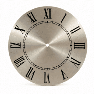 Cadran Horloge Murale avec Chiffres Romains en Aluminium