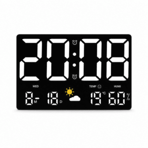 Horloge Murale Radio Pilotée avec Grand Écran à LED