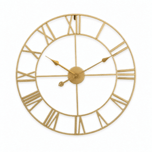 Horloge Industrielle Silencieuse En Fer Épurée