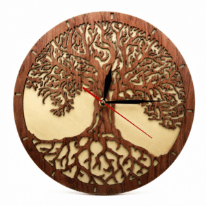 Horloge arbre de vie en bois