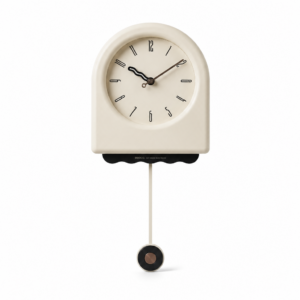 Pendule Murale Design en Forme de Crème Glacée Style Vintage