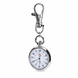 Superbe porte-clé horloge en acier inoxydable