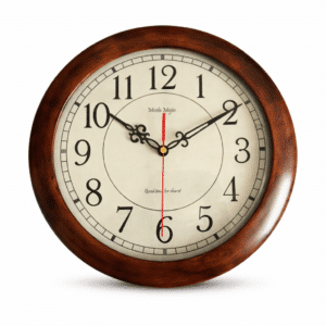 Horloge Murale Vintage en Bois et Silencieuse de Style Japonais