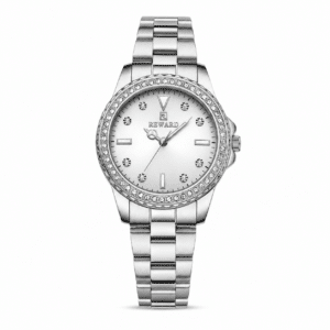 Montre Mécanique Femme avec des Strass Autour du Cadran