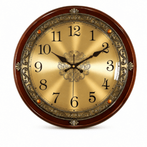 Horloge Murale Vintage Luxe en Bois et Métal
