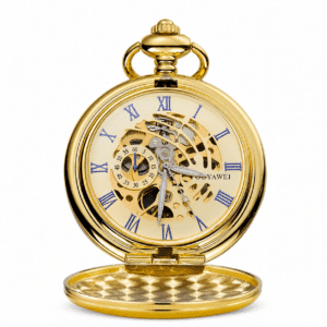 Montre à Gousset Homme de Style Vintage en Acier Inoxydable